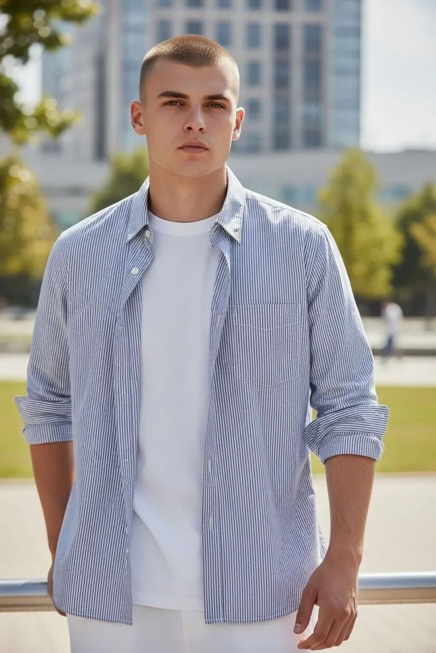 ✨Rag & Bone Men’s Pinstriped Button Down Cotton Shirt✨